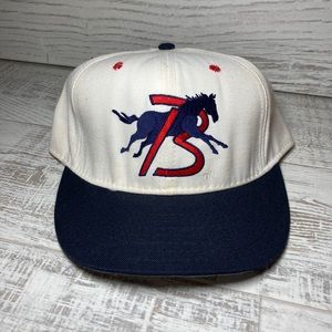 BILLINGS MUSTANGS BASEBALL, MINOR LEAGUE SnapBack Hat - Deadstock 90s - Reds.